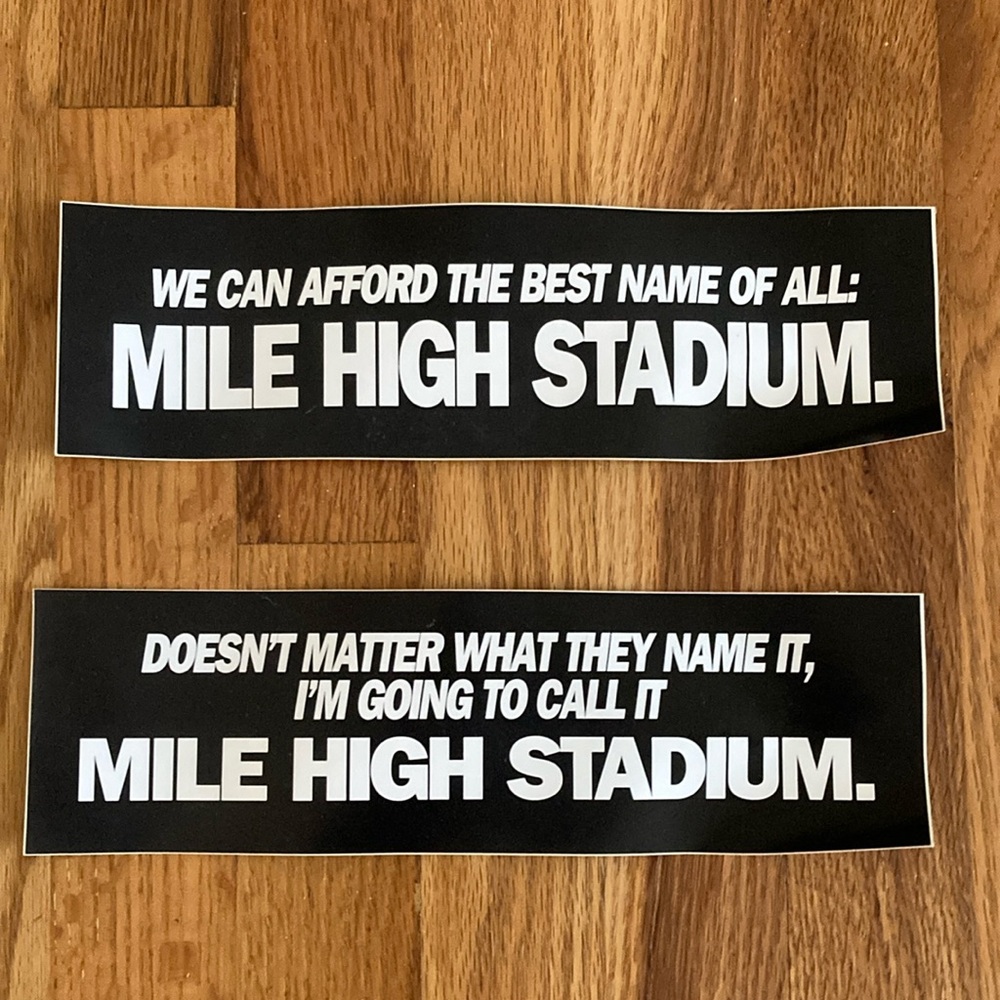 NEW collectible Mike High Stadium bumper stickers from 2000